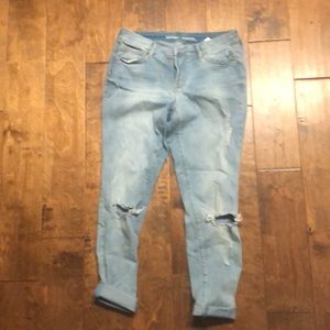 Mid rise rockstar distressed jeans